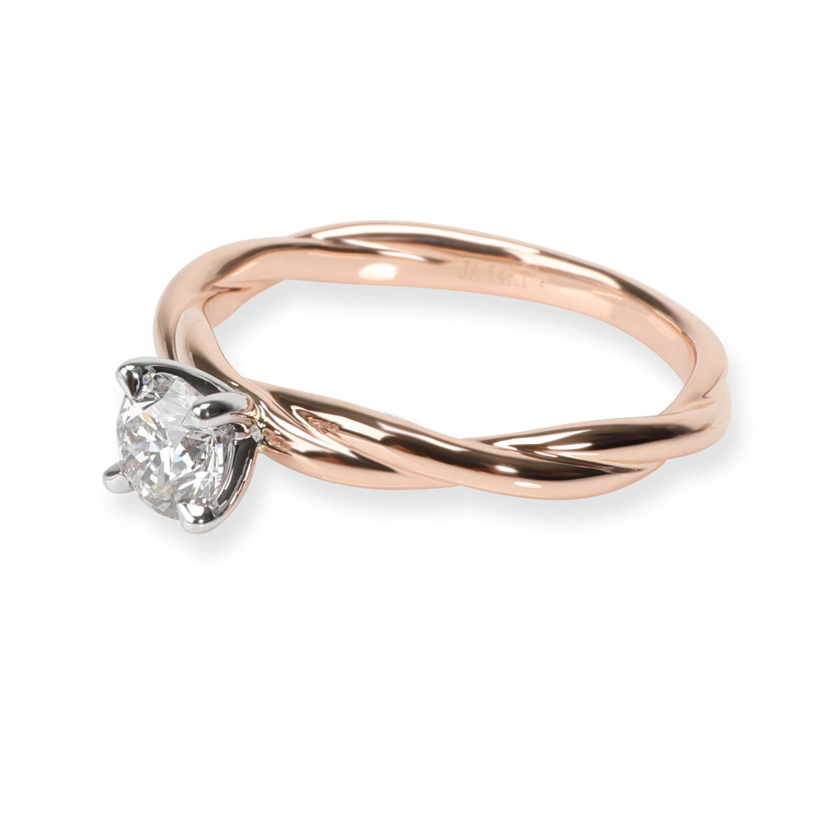 James Allen Diamond Engagement Ring in 14K Rose Gold IGI Certified K VS2 0.72CTW