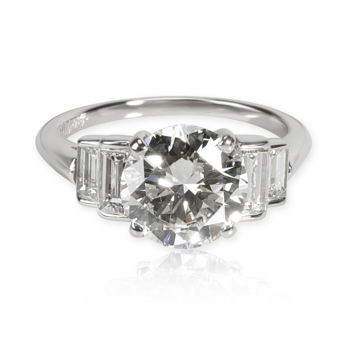forkæle pensionist Til fods Vintage Cartier Diamond Engagement Ring in Platinum H VS2 3.23 CTW by WP  Diamonds – myGemma| Item #106442