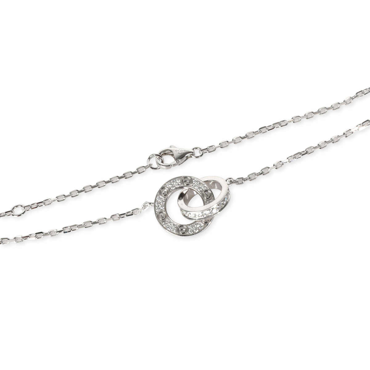 Cartier Love Diamond Necklace in 18K White Gold 0.30 CTW