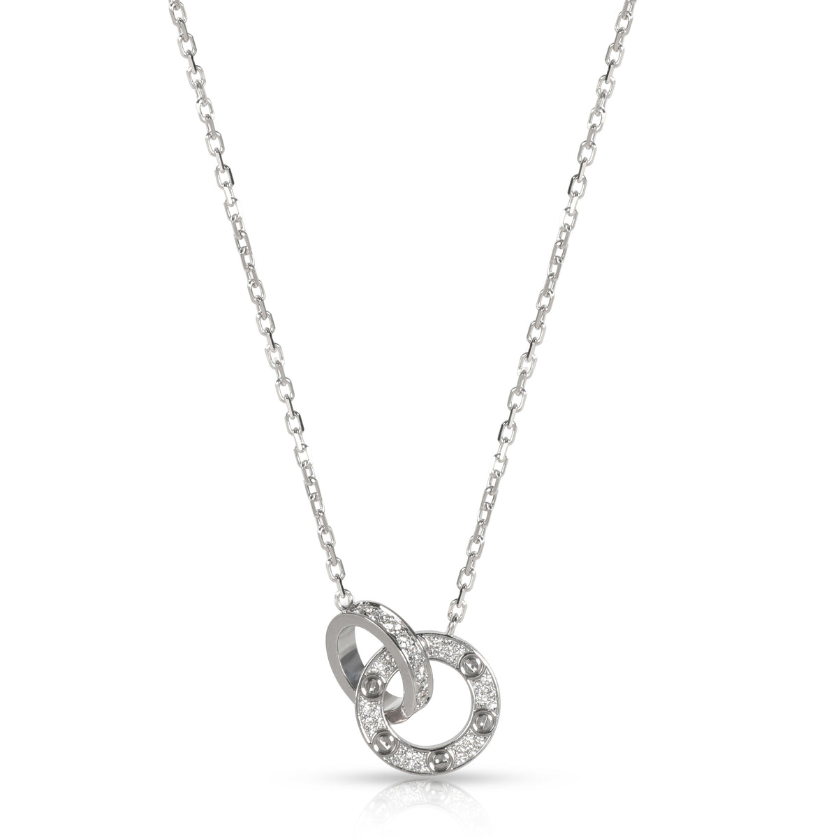 Cartier Love Diamond Necklace in 18K White Gold 0.30 CTW