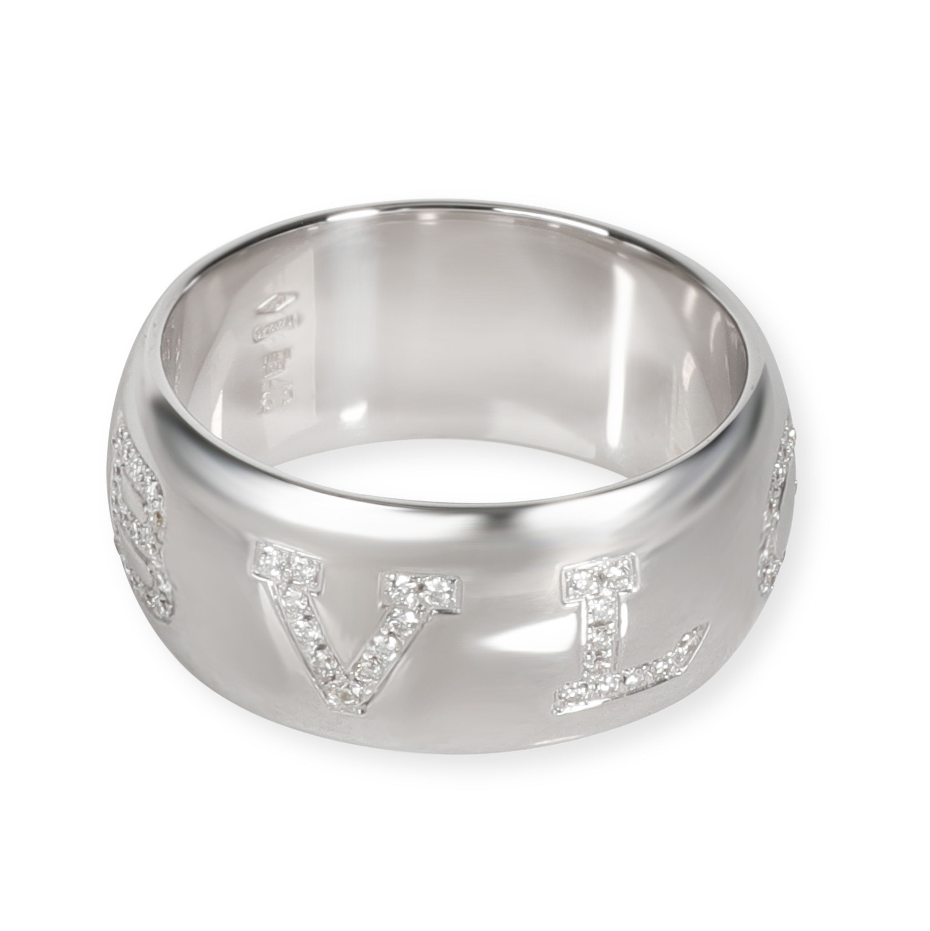 Bulgari Monologo Diamond Ring in 18K White Gold CTW by WP