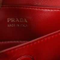 Prada Black Saffiano & Fiery Red Large Double Bag