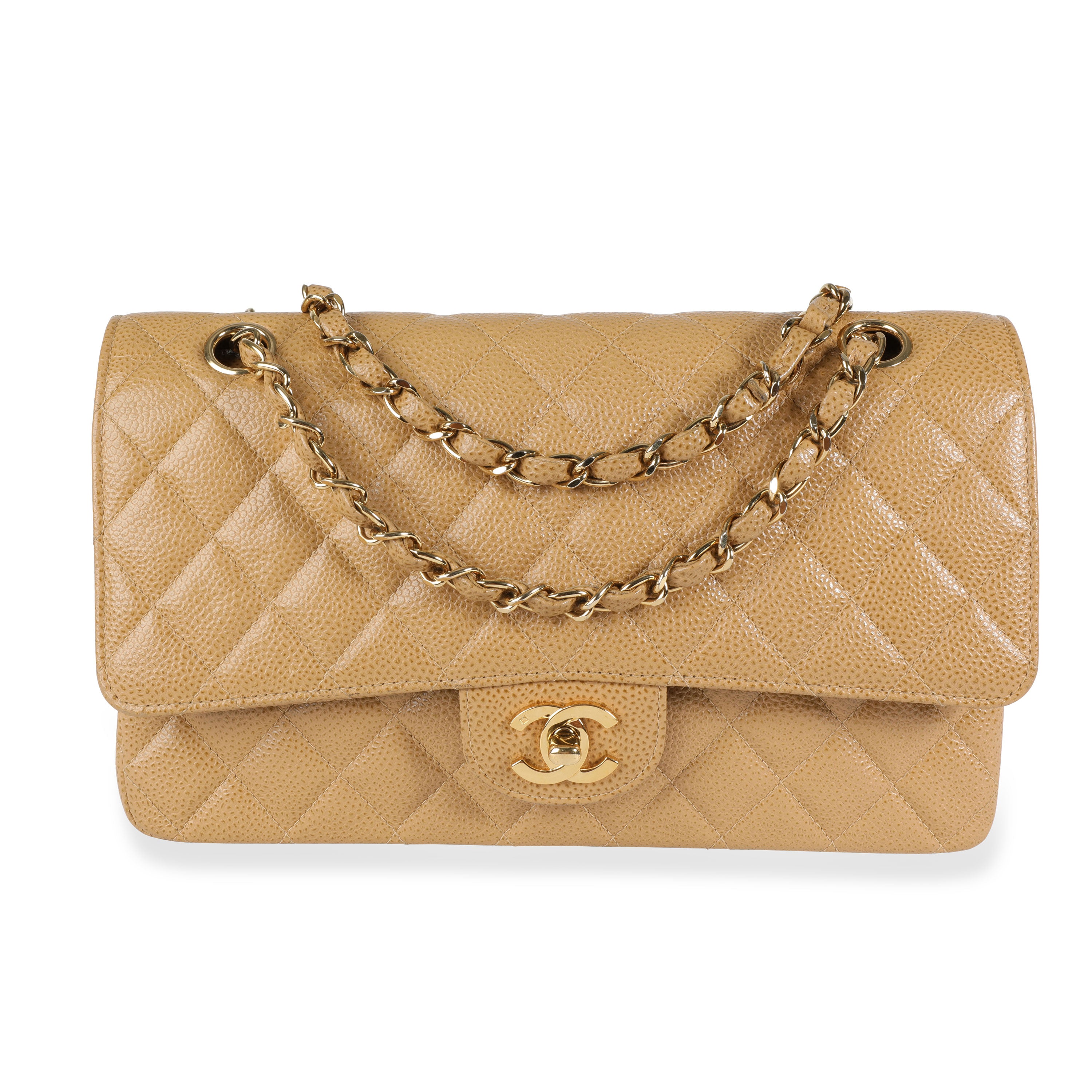 Chanel Tan Caviar Quilted Classic Medium Double Flap Bag by WP Diamonds –  myGemma