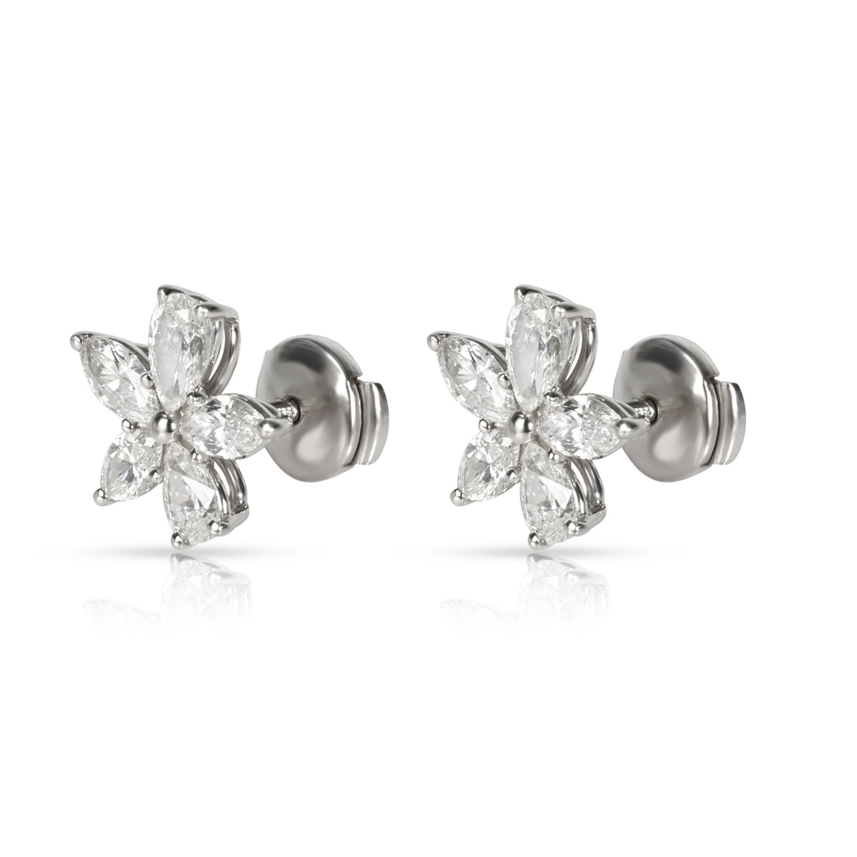 Tiffany & Co. Victoria Diamond Earring in  Platinum 1.77 CTW