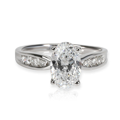 James Allen Oval Diamond Engagement Ring in 18K White Gold GIA D VVS1 1.86 CTW