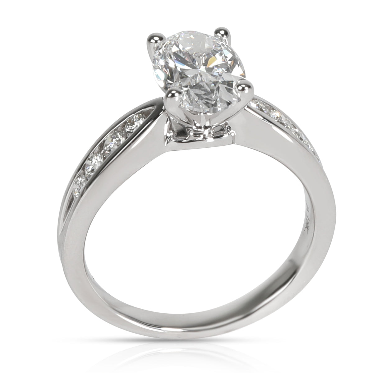 James Allen Oval Diamond Engagement Ring in 18K White Gold GIA D VVS1 1.86 CTW