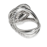 David Yurman Crossover Infinity Diamond Ring in Sterling Silver 0.4 CTW