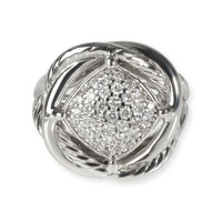 David Yurman Crossover Infinity Diamond Ring in Sterling Silver 0.4 CTW