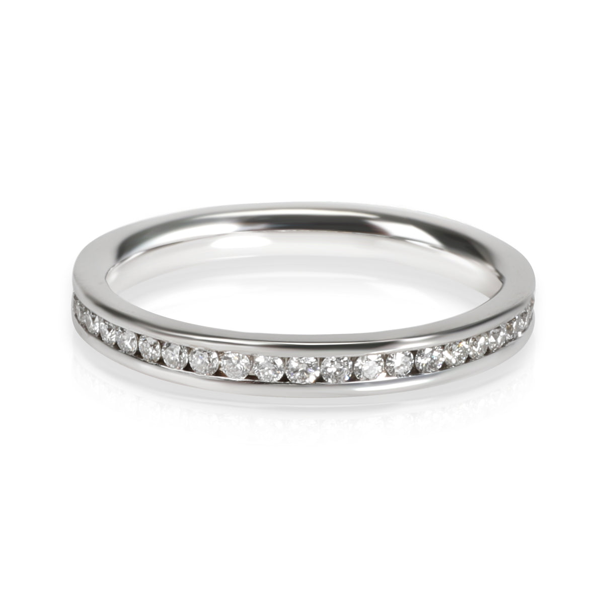 Channel Set Diamond Eternity Band in 18K White Gold 0.38 CTW