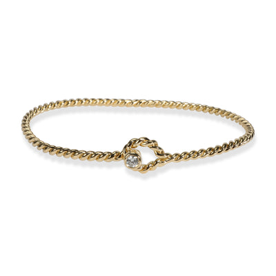 Tiffany & Co. Rope Twist Diamond Bangle in 18K Yellow Gold 0.10 CTW
