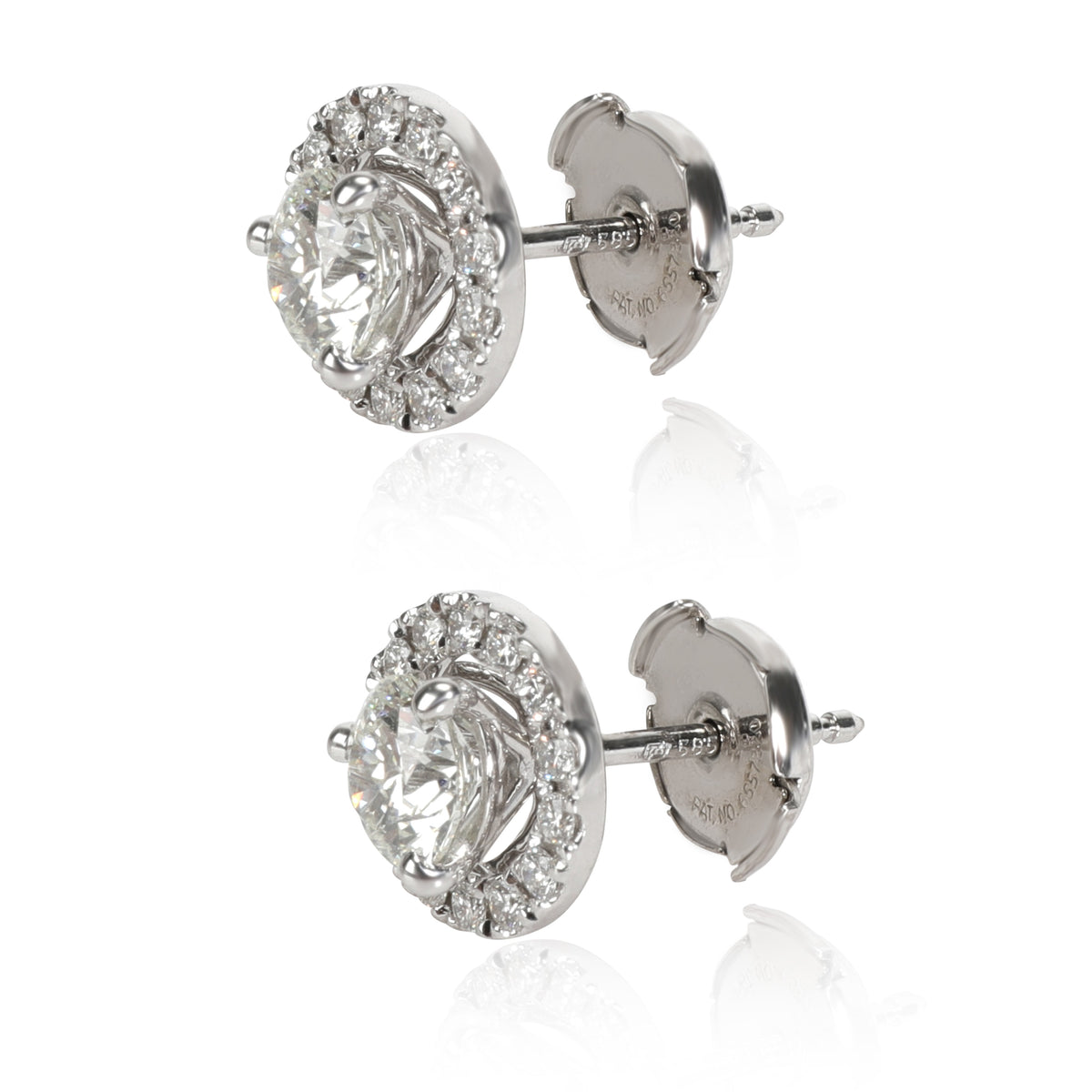 Blue Nile Diamond Stud Earrings with Jackets in 14K Gold J VS1-VS2 1.16 CTW