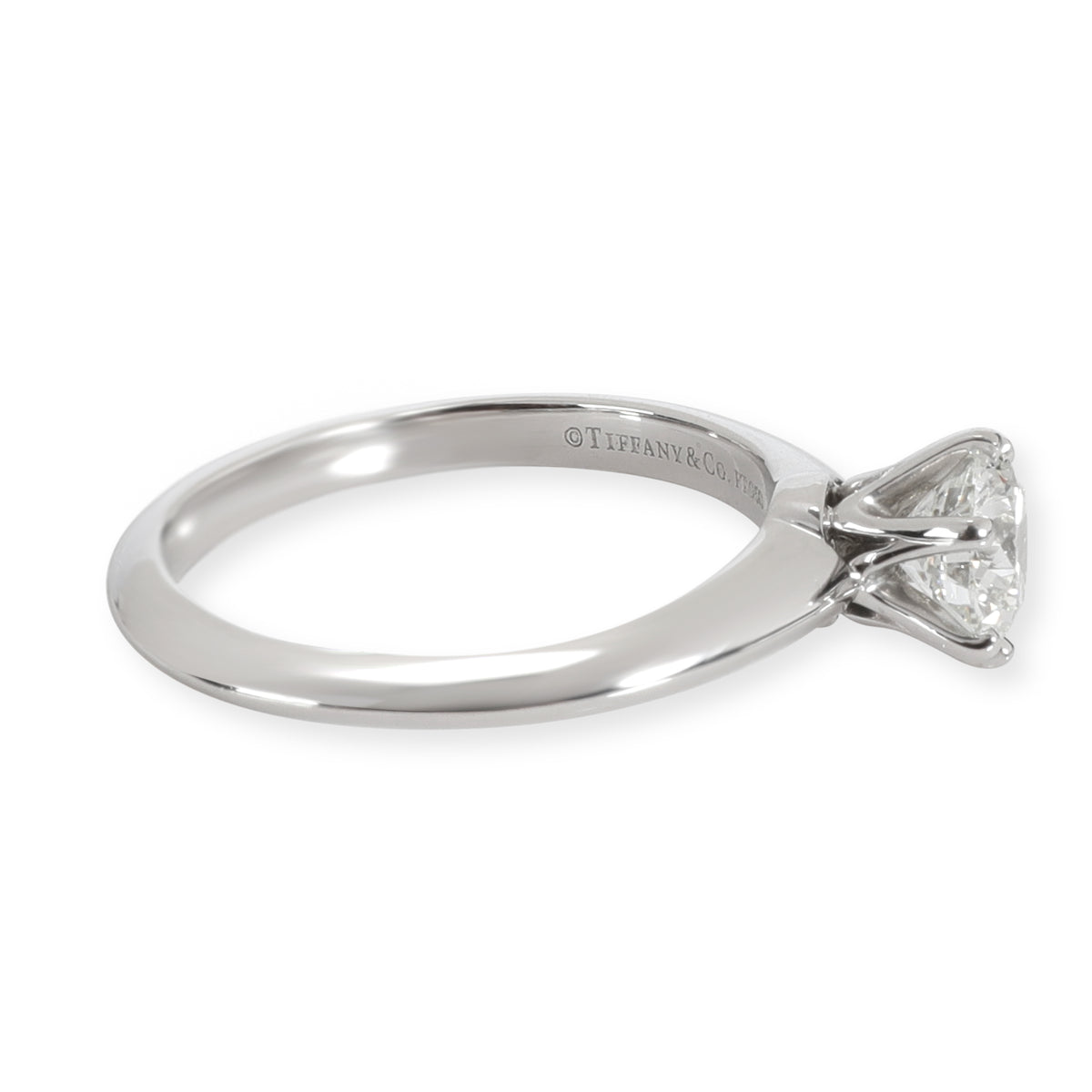 Tiffany & Co. Solitaire Diamond Ring in Platinum G IF 0.92 CTW