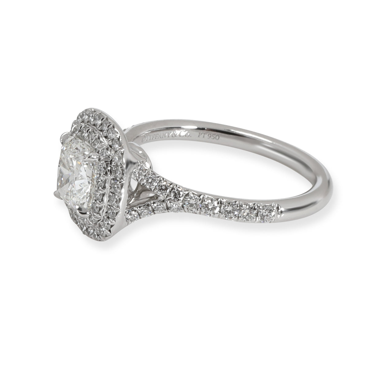 Tiffany & Co. Soleste Diamond Engagement Ring in Platinum G VVS 1.31 ctw