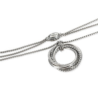David Yurman Crossover Collection Diamond Necklace in Sterling Silver 0.6 CT