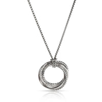 David Yurman Crossover Collection Diamond Necklace in Sterling Silver 0.6 CT