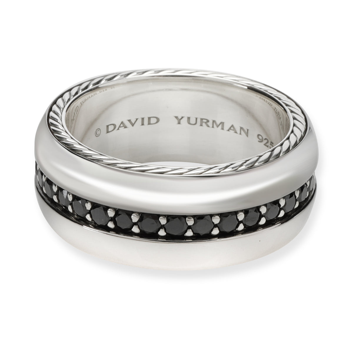David Yurman Streamline Collection Diamond Men's Ring in Silver and Titanium