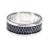 David Yurman Streamline Sapphire Men's Ring in Sterling Silver