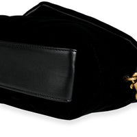 Saint Laurent Black Matelassé Velvet Loulou Toy Bag