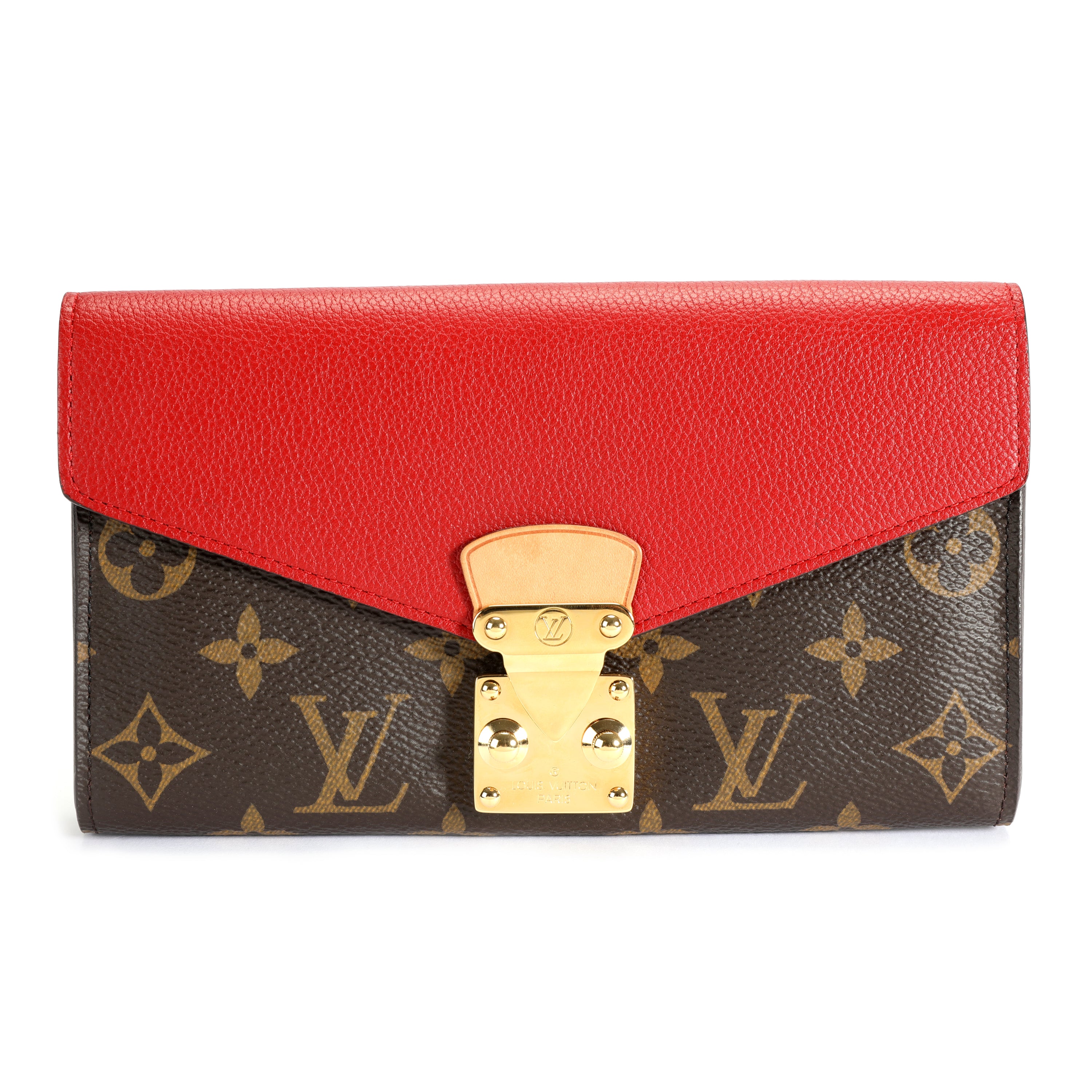 Louis Vuitton Monogram Canvas & Cerise Leather Pallas Wallet by WP