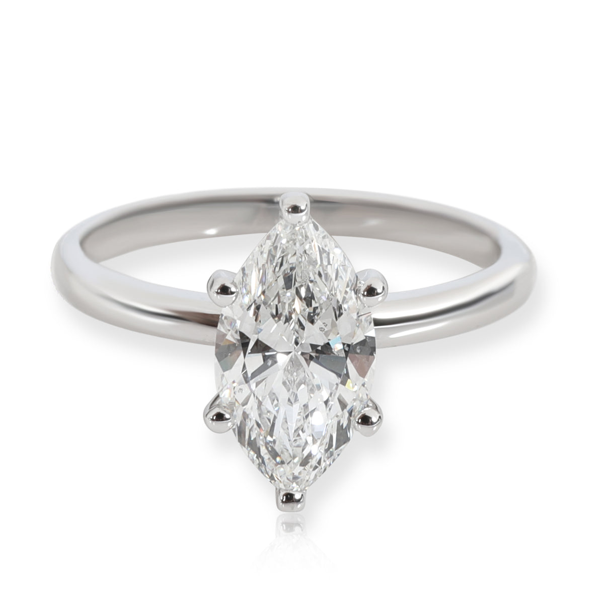 James Allen Marquise Diamond Solitaire Platinum Ring GIA Certified F SI1 1.7 CTW