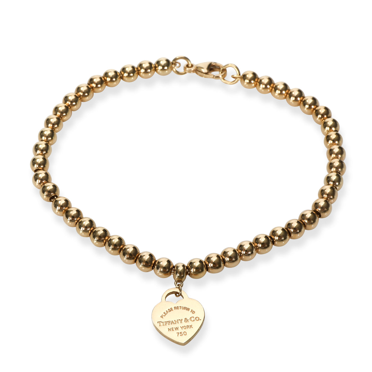 Return to Tiffany Bead Bracelet in 18K Yellow Gold