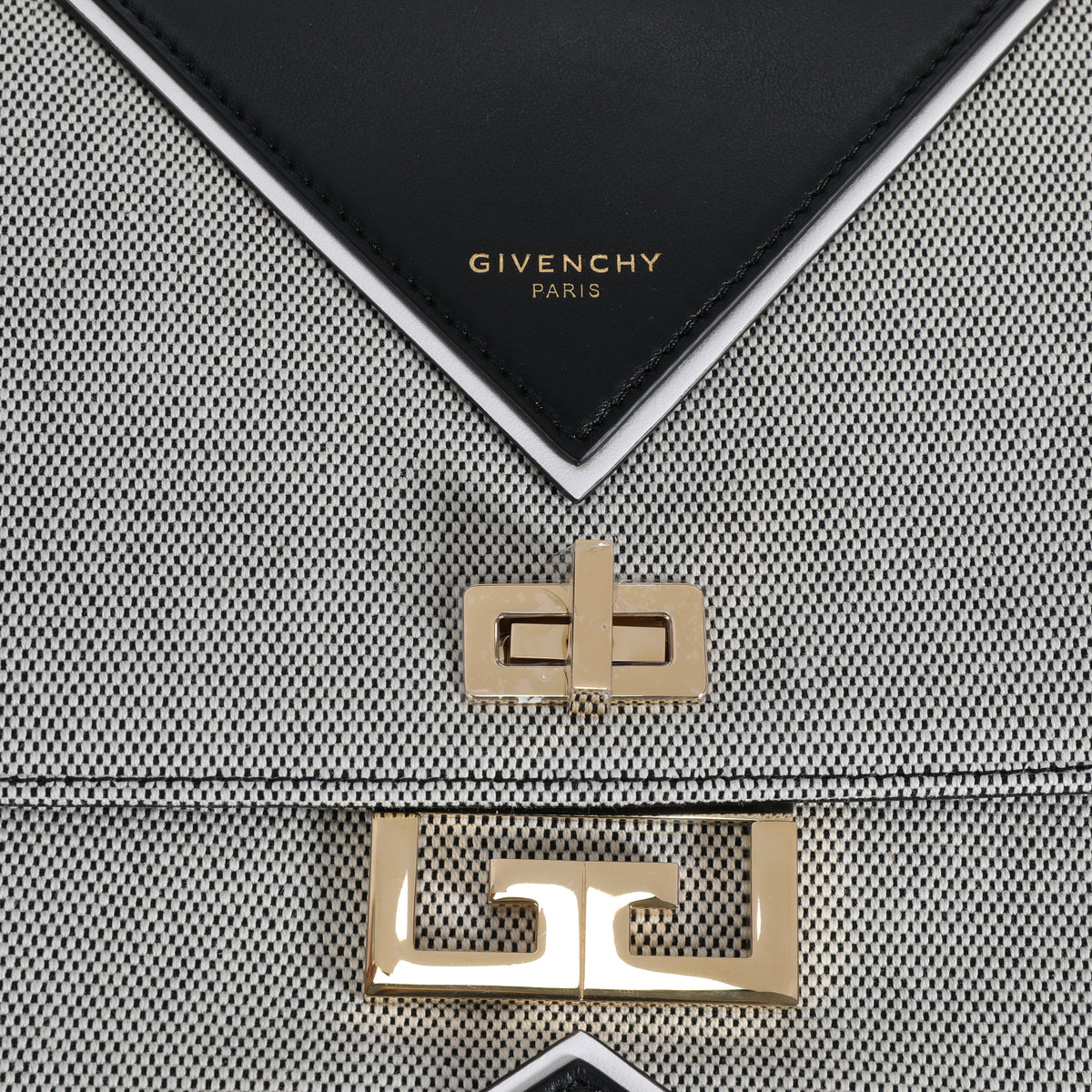 Givenchy Black Canvas & Leather Medium Eden Bag