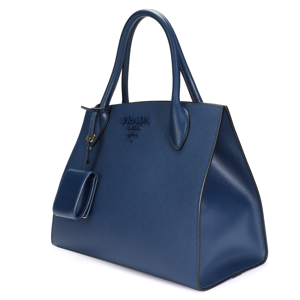 Prada Bluette Saffiano Leather Medium Monochrome Bag