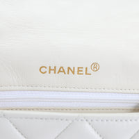 Chanel Vintage White Quilted Lambskin Diana Bag