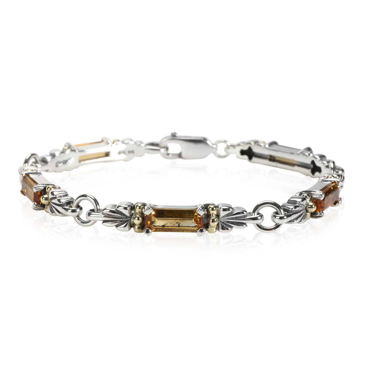 Lagos Caviar Color Citrine Bracelet in  18kt Yellow Gold & Sterling Silver