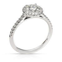 James Allen Halo Diamond Engagement Ring in 14K Gold GIA Certified J VVS2 0.96CT
