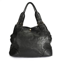 Alexander McQueen Black Leather Faithful Shoulder Bag