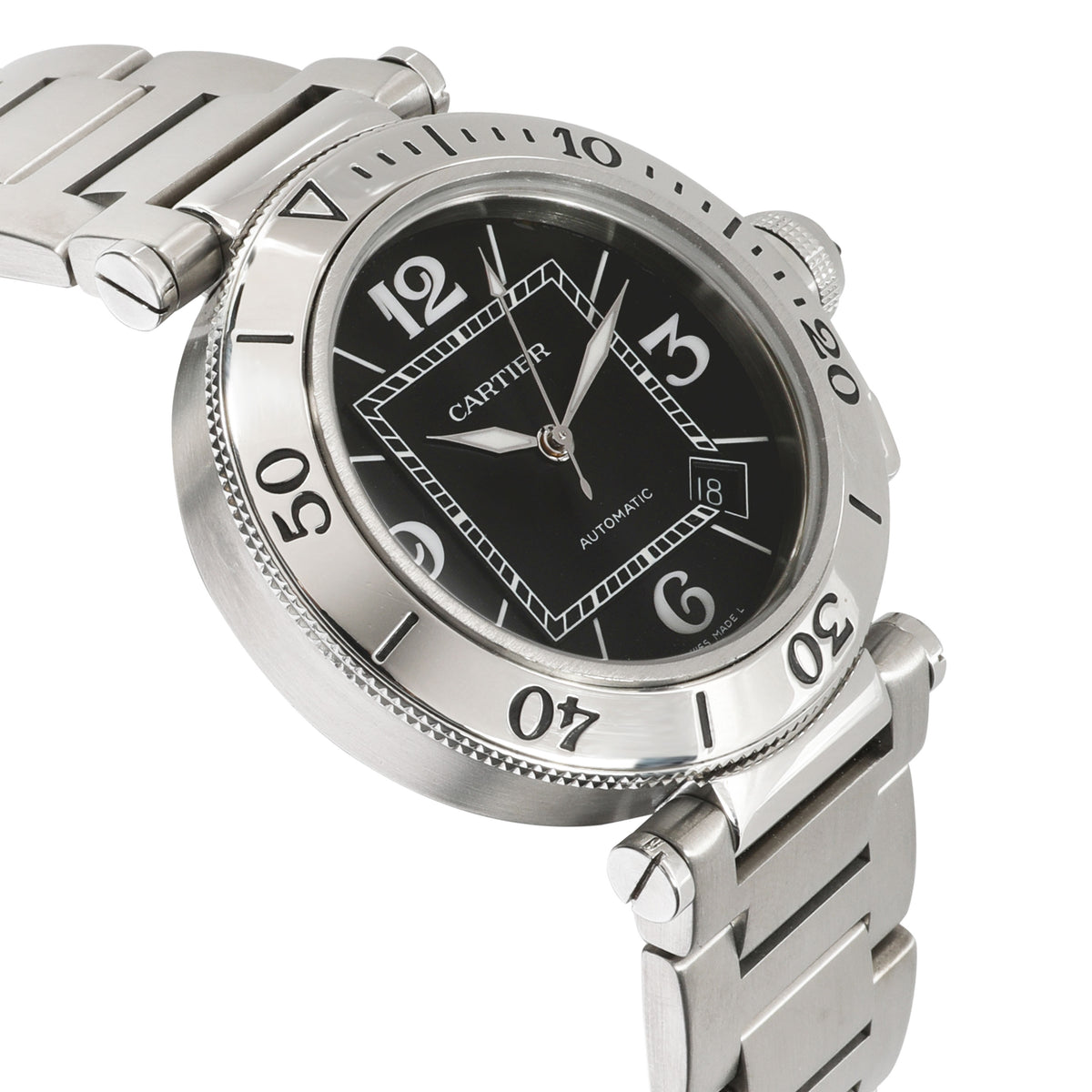 Cartier Pasha Seatimer W31077M7 Men's Watch in  Stainless Steel