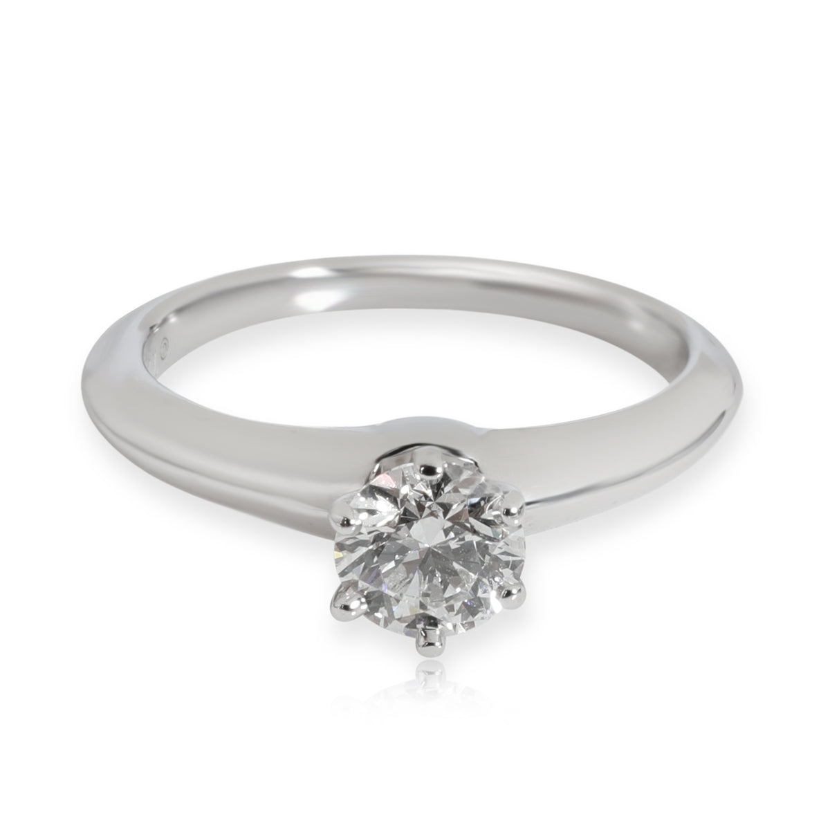 Tiffany & Co. Solitaire Diamond Engagement Ring in Platinum G VS2 0.59 CTW