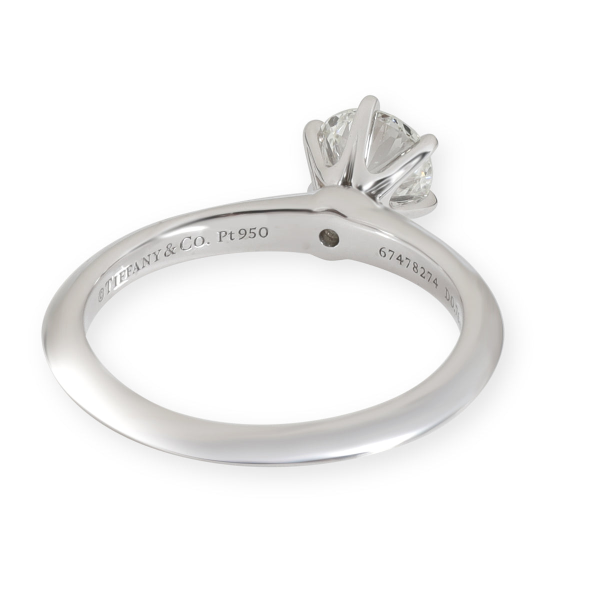 Tiffany & Co. Diamond Solitaire Ring in  Platinum I VS1 0.76 CTW