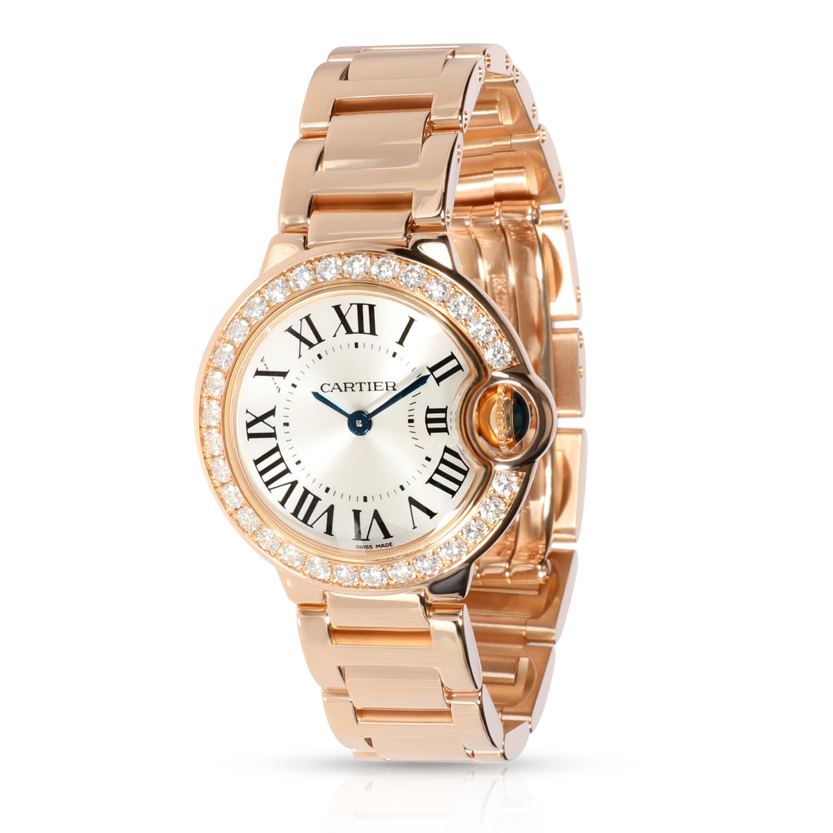 Cartier Ballon Bleu WE9002Z3 Women's Diamond Watch in 18kt Rose Gold