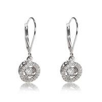 Diamond Drop Earrings in 10K White Gold 0.15 CTW