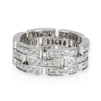 Cartier Maillon Panthere Diamond Ring in 18K White Gold 1.8 CTW