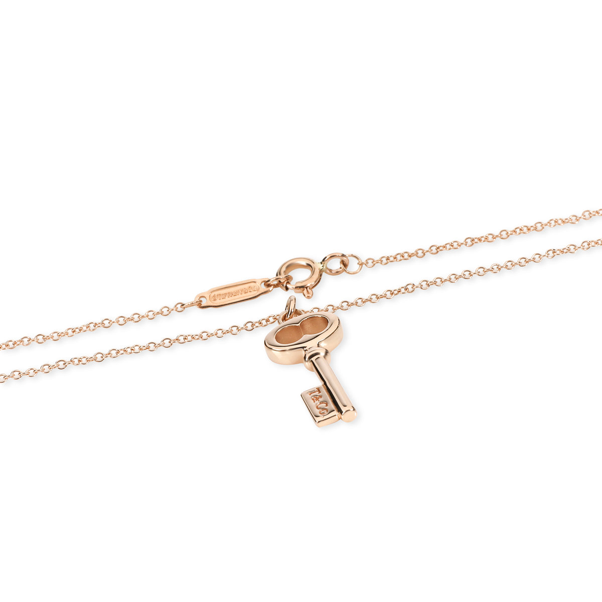 Tiffany Oval Mini Keys Necklace in 18K Rose Gold