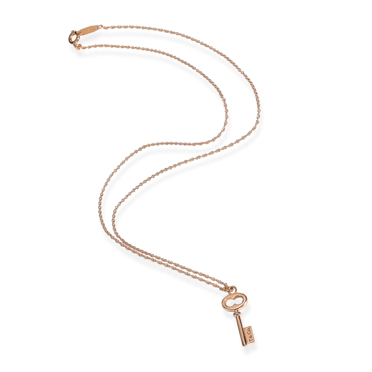 Tiffany Oval Mini Keys Necklace in 18K Rose Gold