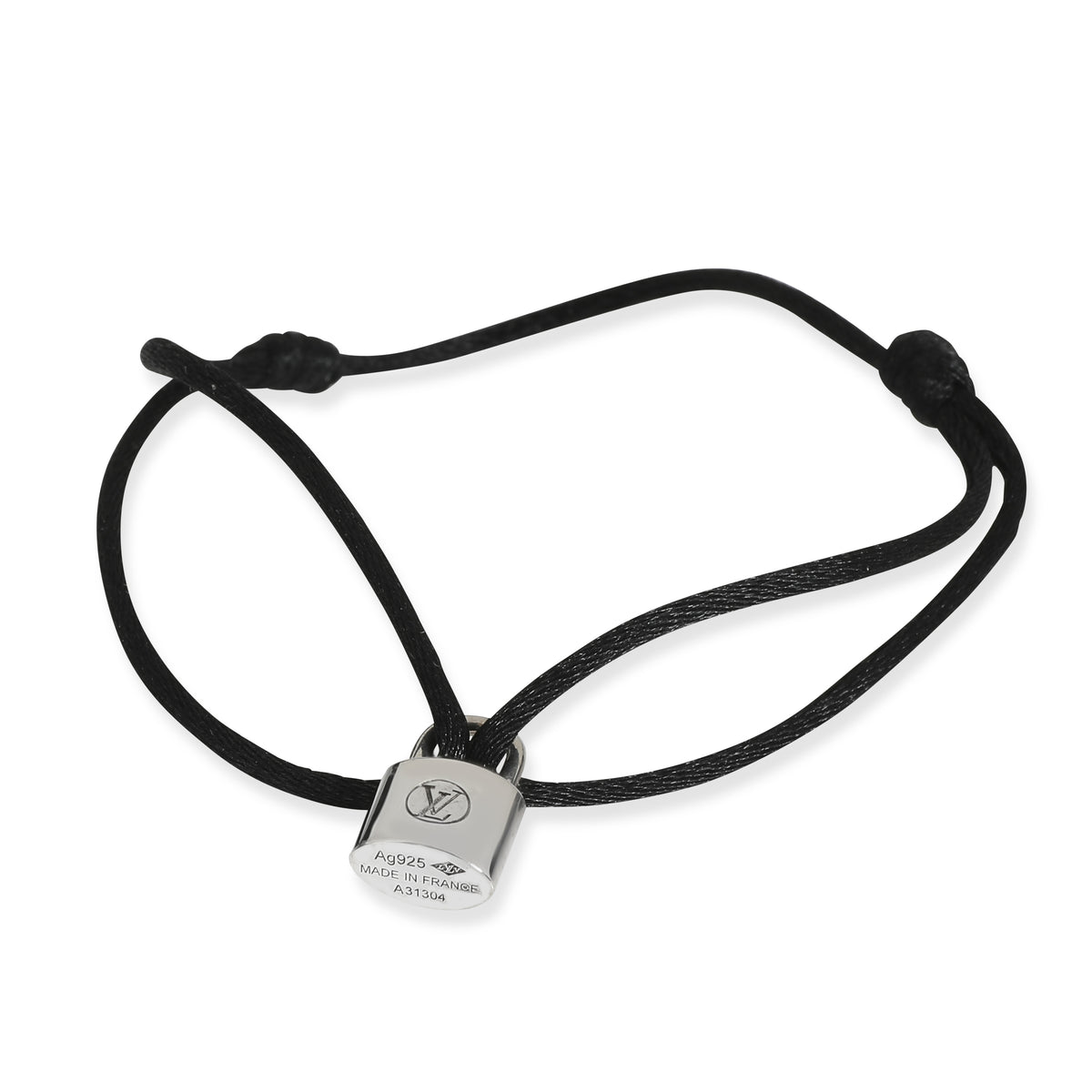Louis Vuitton Tone Lockit Cord Bracelet in Sterling Silver by WP
