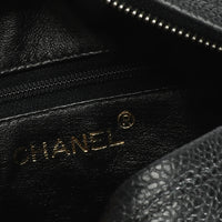 Chanel Vintage Black Chevron Caviar Bag