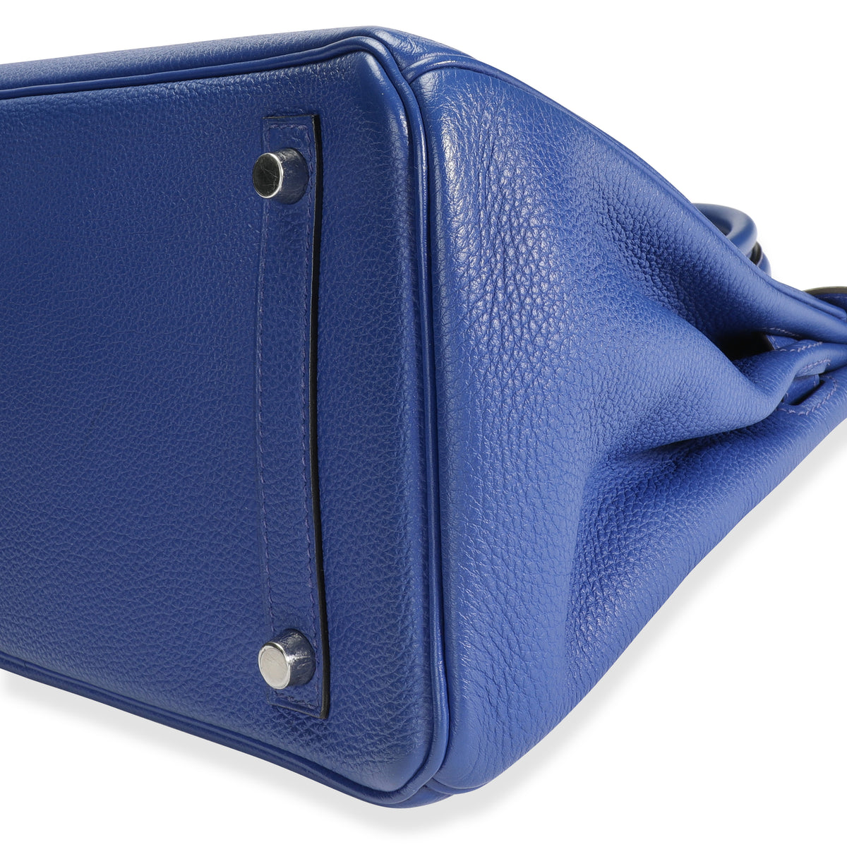 Hermes Birkin Handbag Bleu Electrique Clemence with Palladium Hardware 30  at 1stDibs