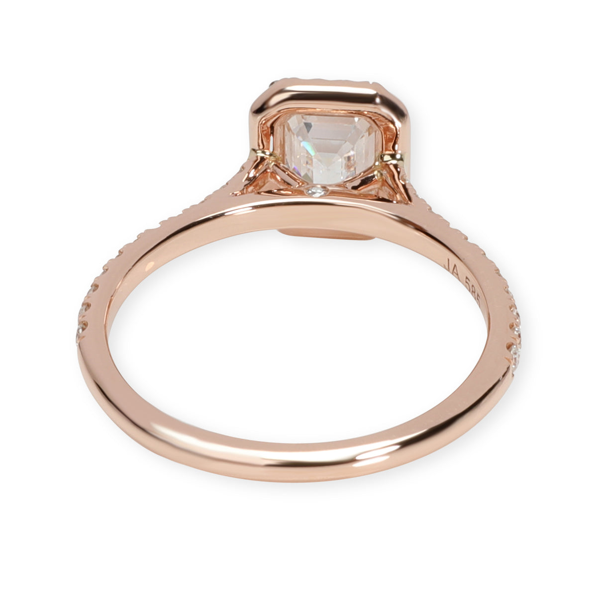 James Allen Emerald Diamond Engagement Ring in 14K Rose Gold GIA E VVS2 1.44 CTW