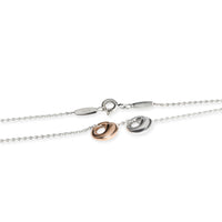Tiffany Elsa Peretti Mini Eternal Circle Necklace in 18K Pink Gold & Silver