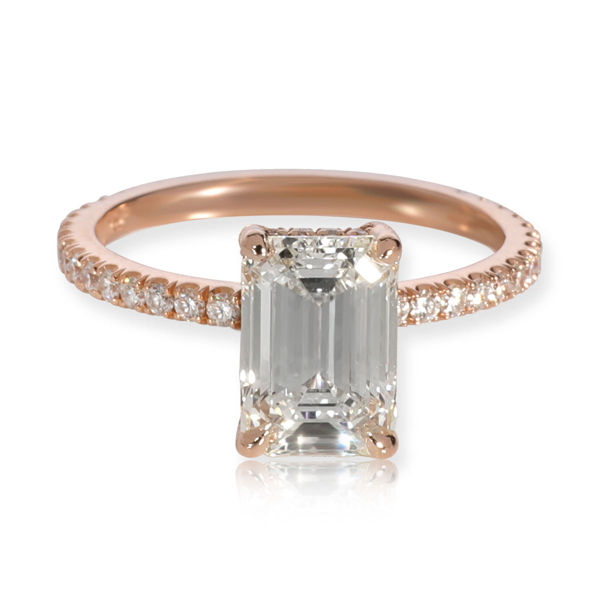 GIA Certified Mark Broumand Diamond Engagement Ring 18K Rose Gold J VS1 1.81 CTW