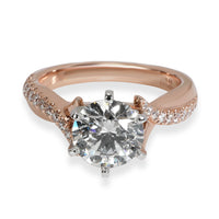 Gabriel & Co. Diamond Engagement Ring in 14KT Rose Gold GIA G SI1 1.52 CTW
