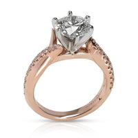 Gabriel & Co. Diamond Engagement Ring in 14KT Rose Gold GIA G SI1 1.52 CTW