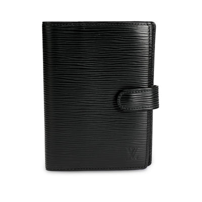 Louis Vuitton Black Epi Leather Small Ring Agenda Cover