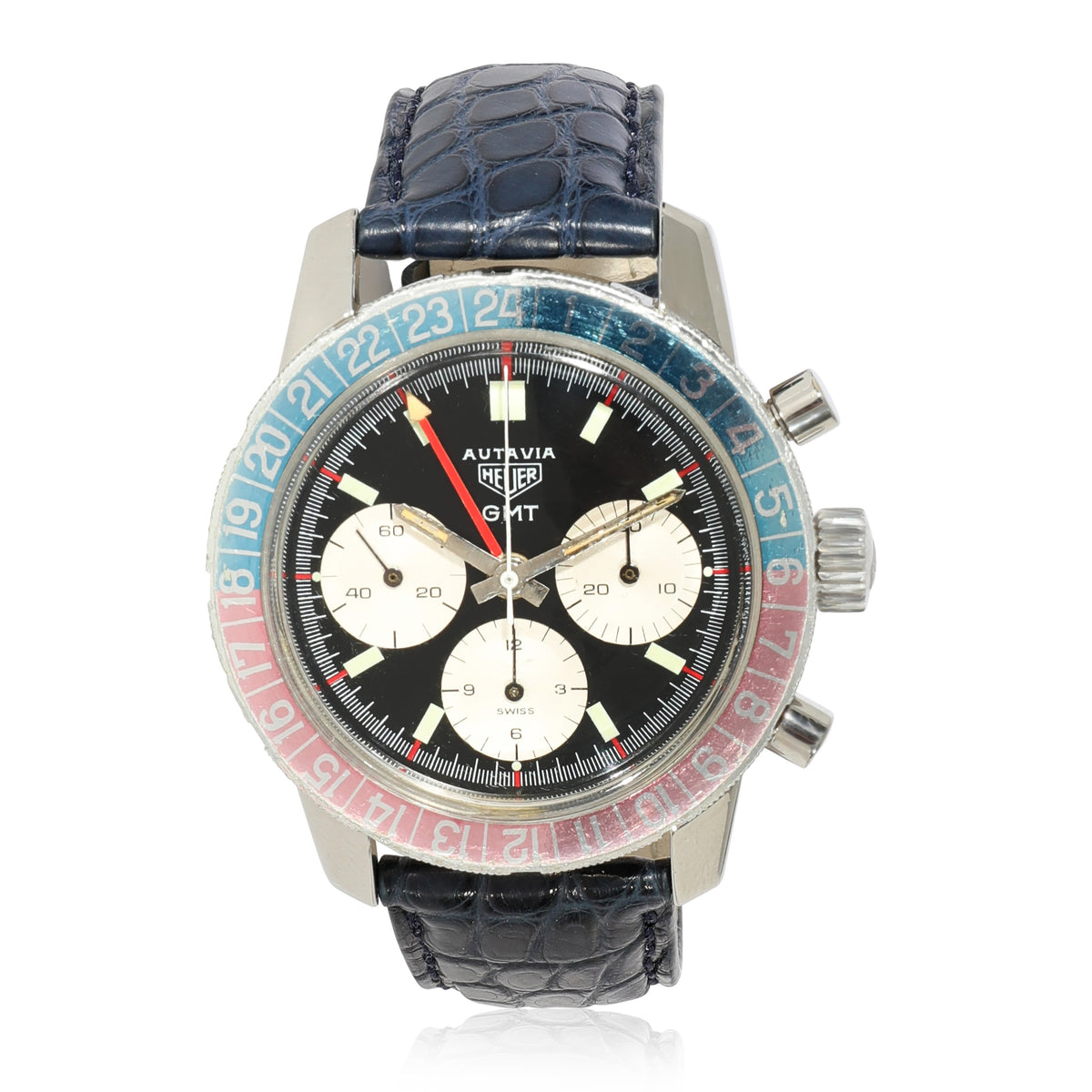 Heuer Autavia GMT 2446C GMT Mens Watch in  Stainless Steel