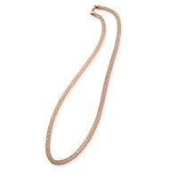 Created Sapphire NaHoku  White Sapphire Filled Mesh Necklace in 14K Rose Gold